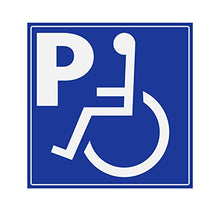 Panneau Rigide Handicapé - Personne à mobilité réduite Parking handicapés 25x25cm épaisseur 3mm