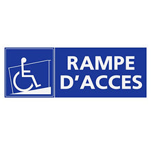 Supstick Autocollants Stickers Handicapé - Personne à mobilité réduite Rampe d’accès Format rectangulaire 10x30cm