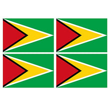 Supstick Lot de 4 Autocollants Stickers Drapeau de Pays Nation guyane Format 12x8cm