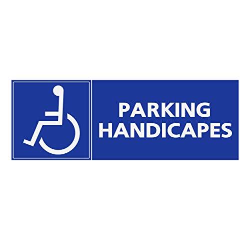 Supstick Autocollants Stickers Handicapé - Personne à mobilité réduite Parking handicapés Format rectangulaire 12x4cm