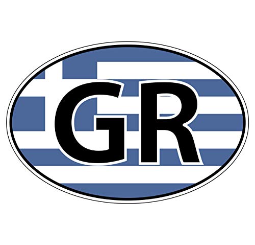 Supstick Autocollant Stickers Automobile Grèce 15x10cm