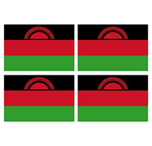 Supstick Lot de 4 Autocollants Stickers Drapeau de Pays Nation Malawi Format 12x8cm
