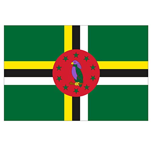 Panneau Rigide Format 18x12cm Drapeau de Pays Nation ile Dominique épaisseur 3mm