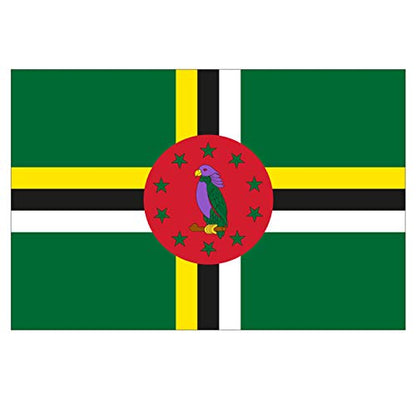 Panneau Rigide Format 18x12cm Drapeau de Pays Nation ile Dominique épaisseur 3mm