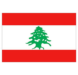 Supstick Autocollant Stickers Drapeau de Pays Nation Liban Format 18x12cm