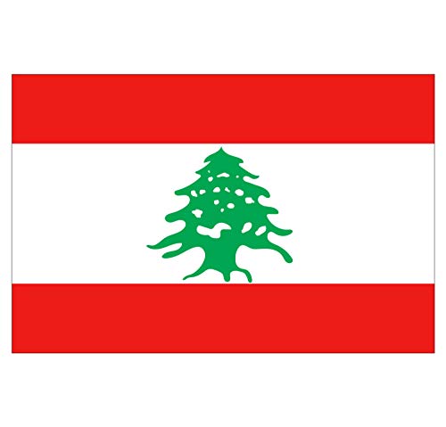 Supstick Autocollant Stickers Drapeau de Pays Nation Liban Format 18x12cm