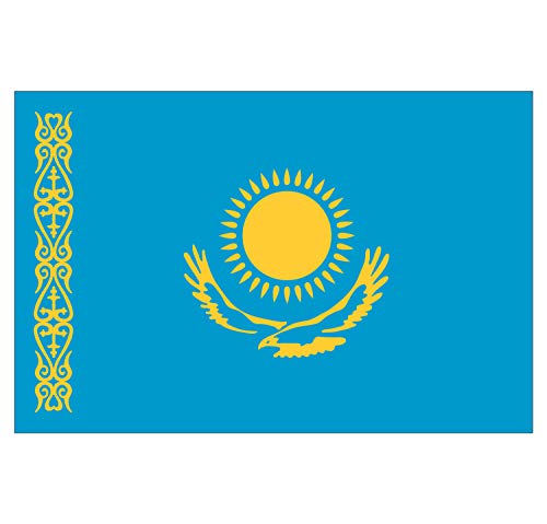 Supstick Lot de 8 Autocollants Stickers Drapeau de Pays Nation Kazakhstan Format 3x2cm