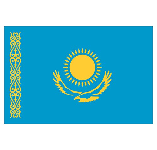 Panneau Rigide Format 18x12cm Drapeau de Pays Nation Kazakhstan épaisseur 3mm
