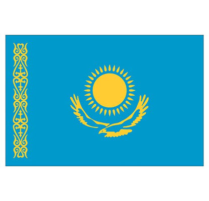 Panneau Rigide Format 18x12cm Drapeau de Pays Nation Kazakhstan épaisseur 3mm
