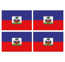 Supstick Lot de 4 Autocollants Stickers Drapeau de Pays Nation Haiti Format 12x8cm