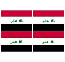 Supstick Lot de 4 Autocollants Stickers Drapeau de Pays Nation Irak Format 12x8cm
