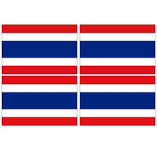 Supstick Lot de 4 Autocollants Stickers Drapeau de Pays Nation thailande Format 6x4cm