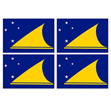 Supstick Lot de 4 Autocollants Stickers Drapeau de Pays Nation ile-Tokelau Format 12x8cm