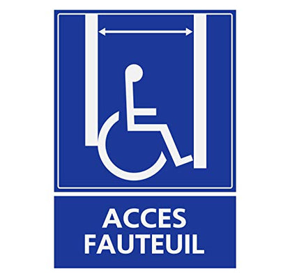 Panneau Rigide Handicapé - Personne à mobilité réduite Ascenseur accès Fauteuil 9x12cm épaisseur 3mm