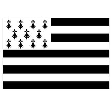 Supstick Autocollant Stickers Drapeau de département région française Bretagne Format 15x10cm