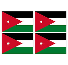 Supstick Lot de 4 Autocollants Stickers Drapeau de Pays Nation Jordanie Format 12x8cm