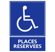 Supstick Autocollants Stickers Handicapé - Personne à mobilité réduite Parking handicapés Places réservées 12x16cm