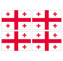 Supstick Lot de 4 Autocollants Stickers Drapeau de Pays Nation géorgie Format 6x4cm