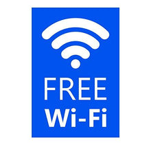 Supstick Autocollant Stickers Free WiFi pour Magasin et Restauration de Couleur Bleu et au Format 9x13cm - supstick.fr