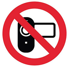 Autocollant Stickers Interdit de Filmer Diamètre 10x10cm