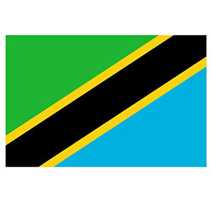 Supstick Autocollant Stickers Drapeau de Pays Nation Tanzanie Format 18x12cm