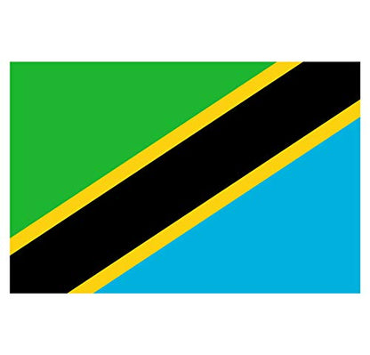 Panneau Rigide Format 18x12cm Drapeau de Pays Nation Tanzanie épaisseur 3mm