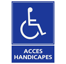 Panneau Rigide Handicapé - Personne à mobilité réduite accès handicapé 9x12cm épaisseur 3mm