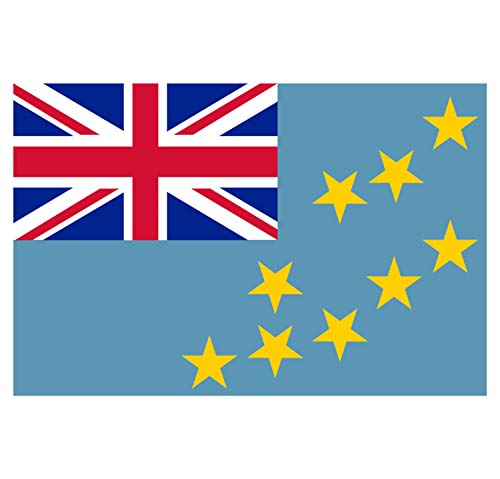 Supstick Lot de 8 Autocollants Stickers Drapeau de Pays Nation Tuvalu Format 3x2cm