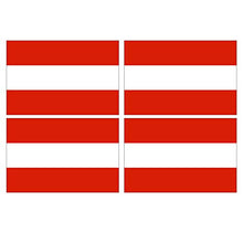 Supstick Lot de 4 Autocollants Stickers Drapeau de Pays Nation Autriche Format 12x8cm