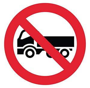 Panneau Rigide Interdit au Camion Diamètre 15x15cm épaisseur 3mm