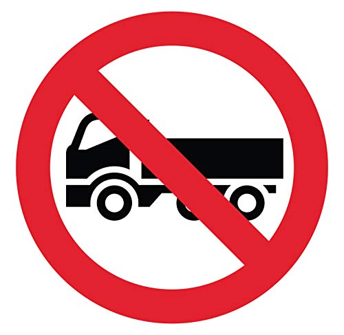 Panneau Rigide Interdit au Camion Diamètre 15x15cm épaisseur 3mm