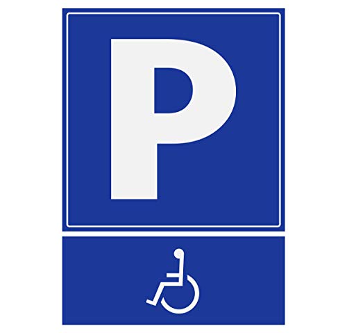 Supstick Autocollants Stickers Handicapé - Personne à mobilité réduite Parking handicapés 12x16cm