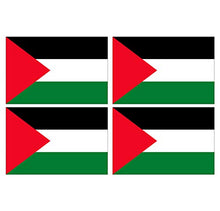 Lot de 4 Autocollants Stickers Drapeau de Pays Nation Palestine Format 12x8cm
