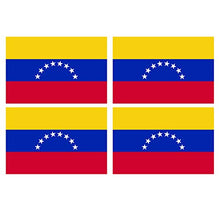 Supstick Lot de 4 Autocollants Stickers Drapeau de Pays Nation Venezuela Format 12x8cm