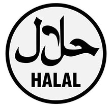 Supstick Autocollant Stickers Halal pour la Restauration de Couleur Noir et Blanc Format 20x20cm