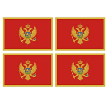 Supstick Lot de 4 Autocollants Stickers Drapeau de Pays Nation Montenegro Format 12x8cm