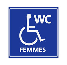 Supstick Autocollants Stickers Handicapé - Personne à mobilité réduite WC Femmes 5x5cm