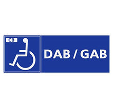 Supstick Autocollants Stickers Handicapé - Personne à mobilité réduite Distributeur Automatique CB Format rectangulaire 24x8cm