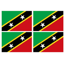 Supstick Lot de 4 Autocollants Stickers Drapeau de Pays Nation Saint Christophe et Nieves Format 12x8cm