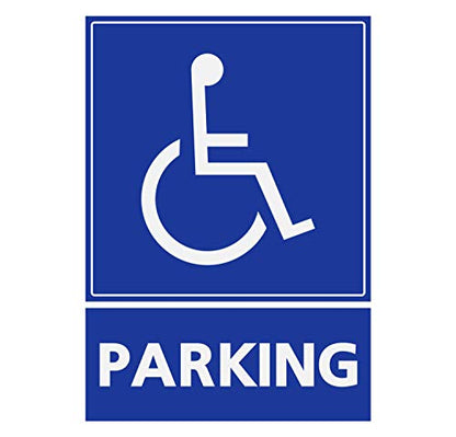 Panneau Rigide Handicapé - Personne à mobilité réduite Parking 12x16cm épaisseur 3mm