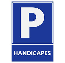 Supstick Autocollants Stickers Handicapé - Personne à mobilité réduite Parking handicapés 15x20cm