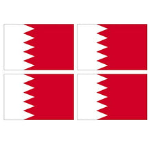 Supstick Lot de 4 Autocollants Stickers Drapeau de Pays Nation bahrein Format 12x8cm