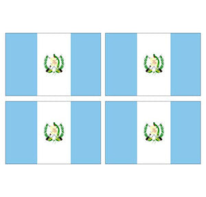 Supstick Lot de 4 Autocollants Stickers Drapeau de Pays Nation Guatemala Format 6x4cm