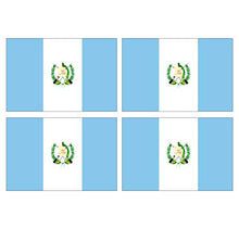 Supstick Lot de 4 Autocollants Stickers Drapeau de Pays Nation Guatemala Format 12x8cm