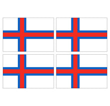 Supstick Lot de 4 Autocollants Stickers Drapeau de Pays Nation iles féroés Format 12x8cm