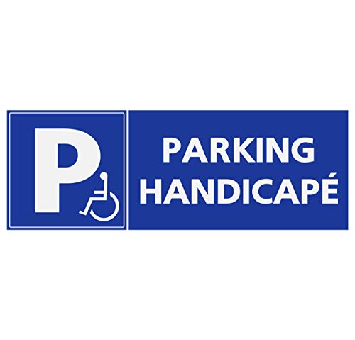 Supstick Autocollants Stickers Handicapé - Personne à mobilité réduite Parking handicapés Format rectangulaire 10x30cm