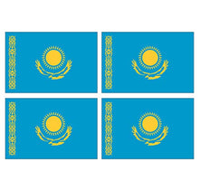 Supstick Lot de 4 Autocollants Stickers Drapeau de Pays Nation Kazakhstan Format 6x4cm