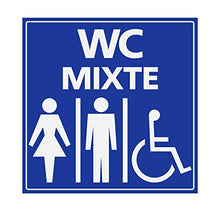 Supstick Autocollants Stickers Handicapé - Personne à mobilité réduite Toilette WC Mixte 20x20cm
