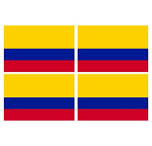 Supstick Lot de 4 Autocollants Stickers Drapeau de Pays Nation Colombie Format 6x4cm