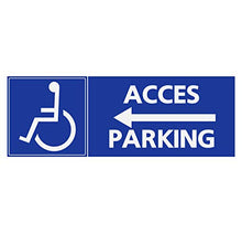 Supstick Autocollants Stickers Handicapé - Personne à mobilité réduite accès Parking flèche de Gauche 18x6cm